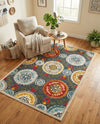 Outdoor Marrakesh Collection Area Rug -  Asilah Rectangle Gray  lifestyle 40