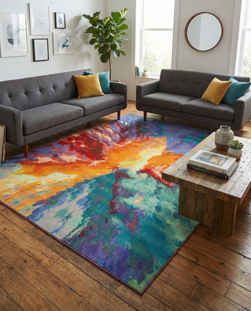 Urban Terrace Collection Area Rug -  Laneway Rectangle Multi  lifestyle 51