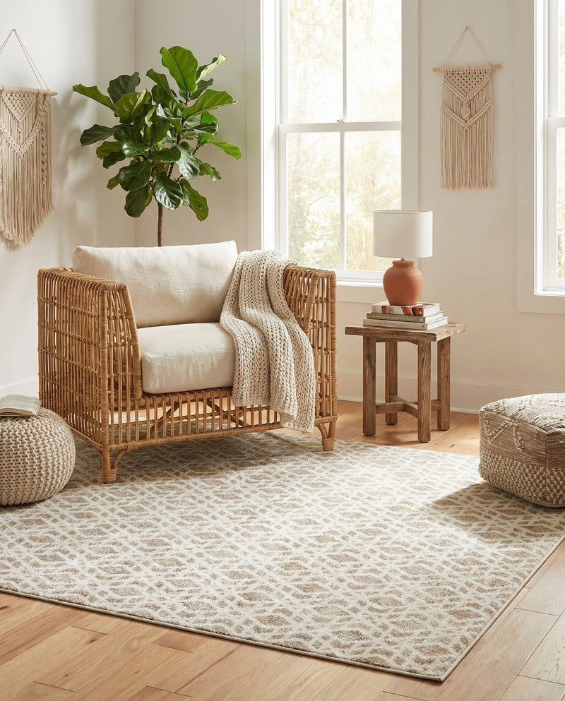 Coastal Haven Collection Area Rug -  Seafarer Square Ivory  lifestyle 49