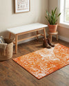 Riviera Elegance Collection Area Rug -  Monaco (Orange) Rectangle Orange  lifestyle 11