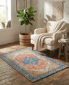 Savannah Threads Collection Area Rug - Charleston Rectangle Orange Yellow  lifestyle 4