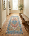 Savannah Threads Collection Area Rug - Charleston Runner Orange Yellow  lifestyle 43