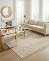 Hollywood Luxe Collection Area Rug - Sunset (White Gold) Rectangle White Gold  lifestyle 9
