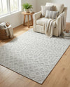 Garden Lattice Charm Collection Area Rug -  Pergola (Grey) Rectangle Grey  lifestyle 14