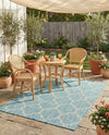 Savannah Pergola Collection Area Rug - Arbor (Aquamarine) Rectangle Aquamarine  lifestyle 12