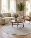 Cambridge Classics Collection Area Rug -  Magdalene (Gray) Octagon Gray  lifestyle 33