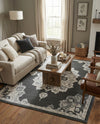 Beverly Grove Collection Area Rug - Melrose (Charcoal) Rectangle Charcoal  lifestyle 17