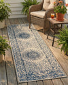 Patio Heritage Collection Area Rug -  Lafayette (Blue) Runner Blue  lifestyle 71