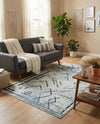 Aegean Elegance Washables Collection Area Rug - Santorini Rectangle Ivory Gray  lifestyle 17