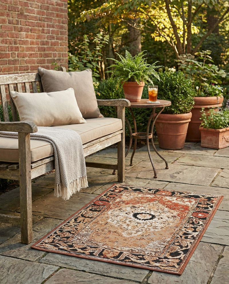 Patio Heritage Collection Area Rug -  Gazebo Rectangle Multi  lifestyle 30