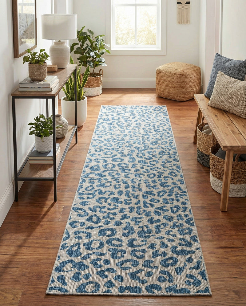 Savannah Escape Collection Area Rug -  Amazon (Blue) Runner Blue  lifestyle 40