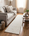 Alpine Plush Collection Area Rug -  Cortina (White) Runner White  lifestyle 43