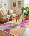 Bahama Breeze Outdoor Collection Area Rug -  CatCay Rectangle Pink  lifestyle 59