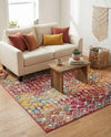 Mediterranean Lattice Collection Area Rug - Santorini (Multi) Square Multi  lifestyle 72