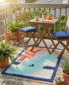 Caribbean Terrace Collection Area Rug - Antigua Rectangle Gray  lifestyle 12
