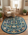 Adriana Terrace Collection Area Rug -  Positano (Navy Blue) Oval Navy Blue  lifestyle 56