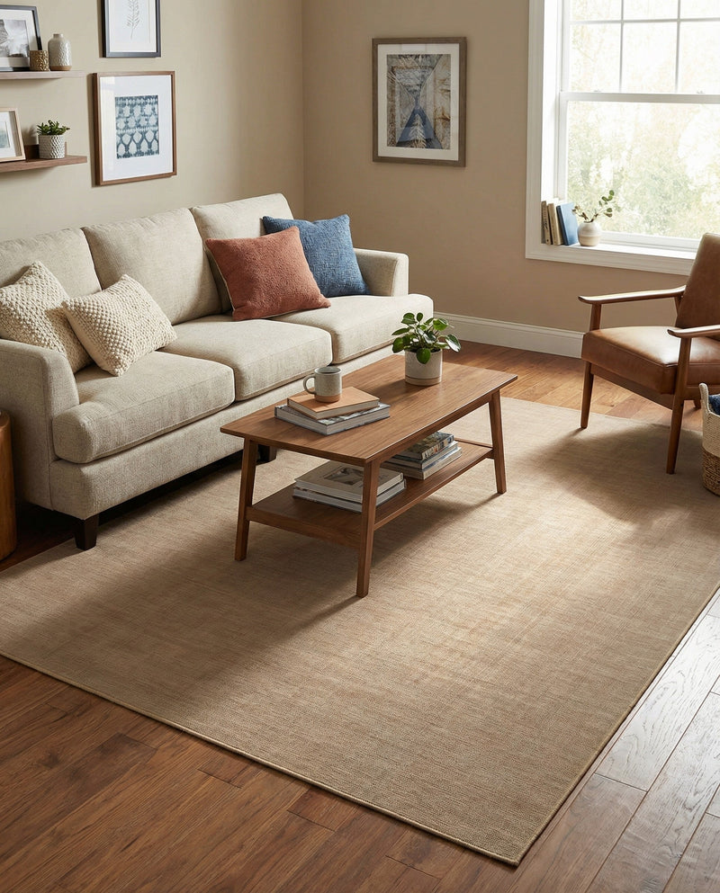 Soho Elegance Collection Area Rug - Chelsea (Light Brown) Rectangle Light Brown  lifestyle 17