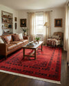 Samarkand Elegance Collection Area Rug -  Zarafshan Rectangle Red  lifestyle 24