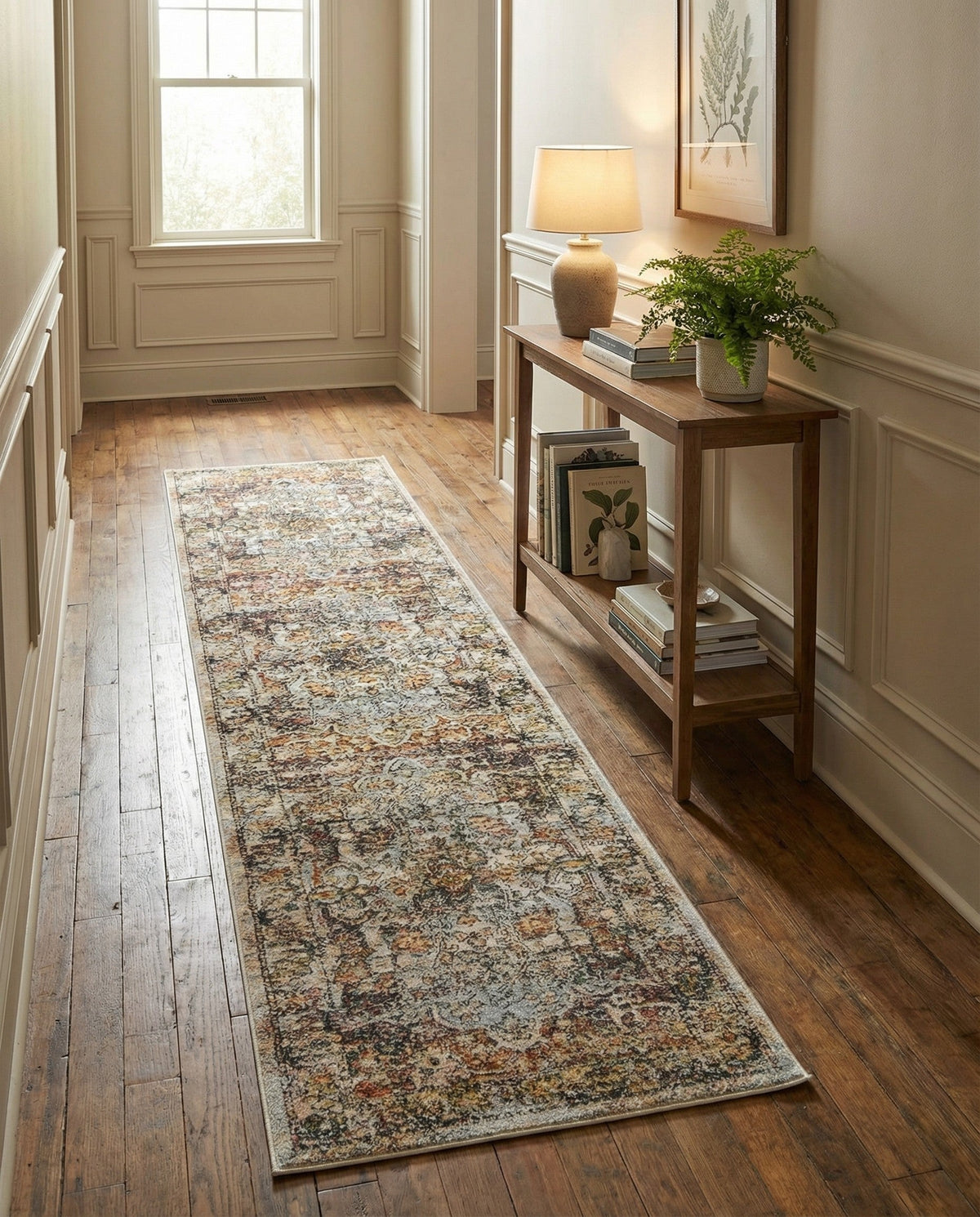 Savannah Soiree Collection Area Rug -  Everglade (Ivory) Runner Ivory  lifestyle 90