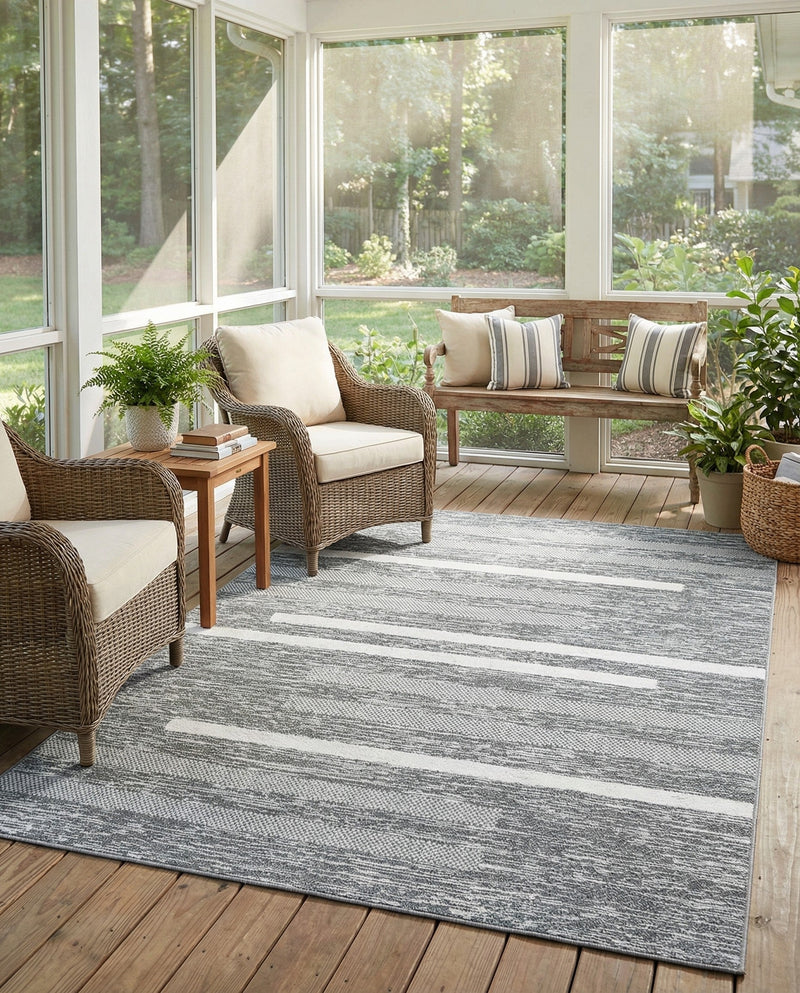 Cathedral Elegance Collection Area Rug - Chapel Rectangle Gray  lifestyle 22
