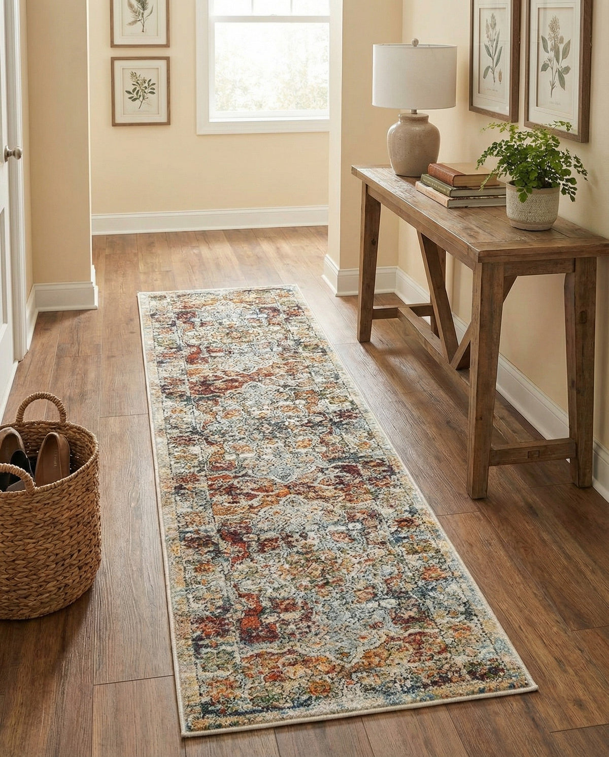 Savannah Soiree Collection Area Rug -  Everglade (Ivory) Runner Ivory  lifestyle 93