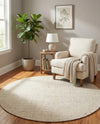 Berkshire Estate Collection Area Rug - Windsor (Vanilla Bean) Round Vanilla Bean  lifestyle 48