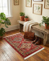 Persian Elegance Collection Area Rug -  Mashhad Rectangle Red  lifestyle 3