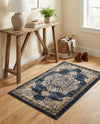 Eden Oasis Collection Area Rug -  Tranquility (Navy Blue) Rectangle Navy Blue  lifestyle 24