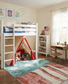 Wonder Tykes Collection Area Rug -  Zany Rectangle Red and Blue  lifestyle 9