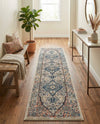 Seville Stripes Collection Area Rug - Cadiz (Blue) Runner Blue  lifestyle 69