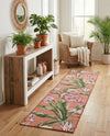 Seaside Blooms Collection Area Rug -  Kyoto Runner Coral  lifestyle 49