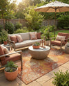 Urban Terrace Collection Area Rug -  Veranda Rectangle Rust Red  lifestyle 20