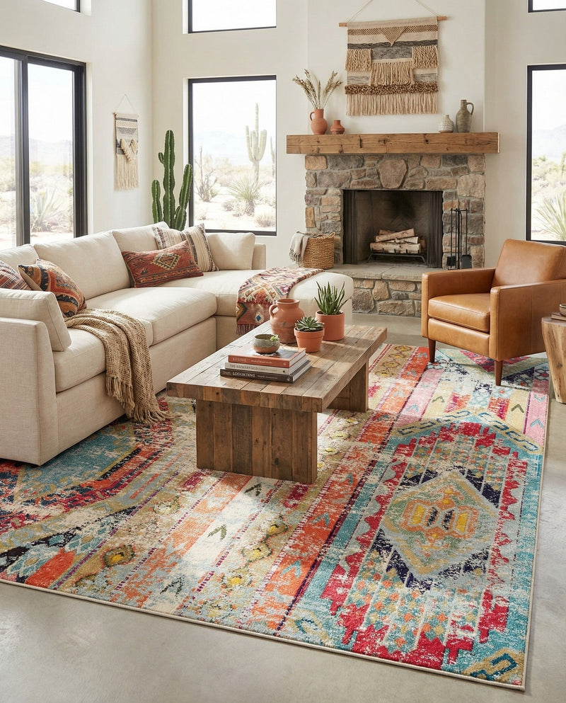 Sedona Vista Collection Area Rug -  Cholla Rectangle Multi  lifestyle 32
