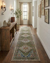 Savannah Soiree Collection Area Rug - Serengeti (Green) Runner Green  lifestyle 78
