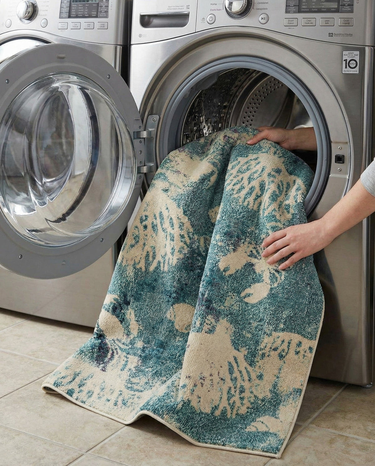 Sorrento Shores Collection Area Rug -  Vico Square Light Blue  lifestyle 143