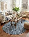 Savannah Pergola Collection Area Rug -  Pergola (Blue) Oval Blue  lifestyle 42