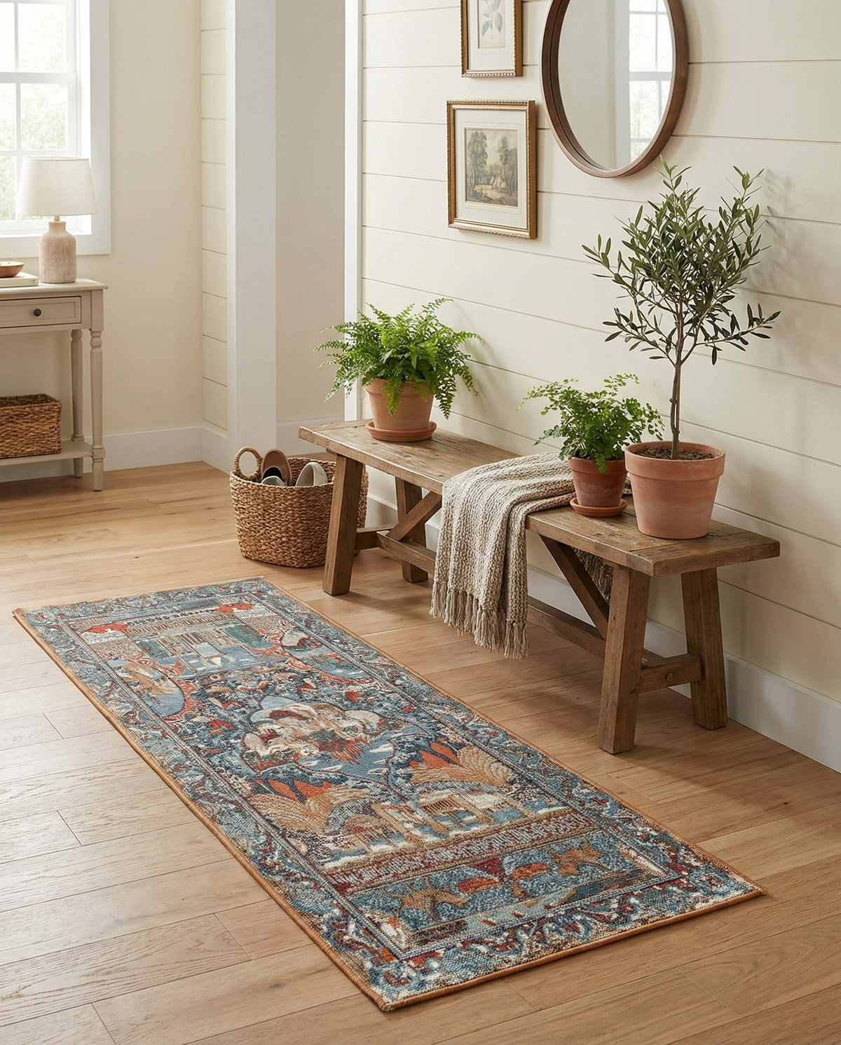 Patio Heritage Collection Area Rug -  Oasis Runner Multi  lifestyle 87
