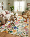 Meadow Breeze Collection Area Rug -  Petal Rectangle Ivory  lifestyle 6
