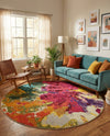 Marrakesh Elegance Collection Area Rug -  Palais Round Multi  lifestyle 56
