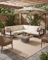 Urban Terrace Collection Area Rug -  Astoria (Taupe) Square Taupe  lifestyle 63
