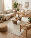 Sahara Chic Collection Area Rug -  Tangier Rectangle Ivory  lifestyle 57