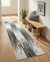 Urban Terrace Collection Area Rug -  Riverside Runner Black and White  lifestyle 75