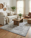 Heritage Elegance Collection Area Rug -  Miramar Rectangle Charcoal  lifestyle 27