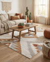Desert Modern Eco Rug Series Collection Area Rug -  Zion Rectangle Ivory  lifestyle 11