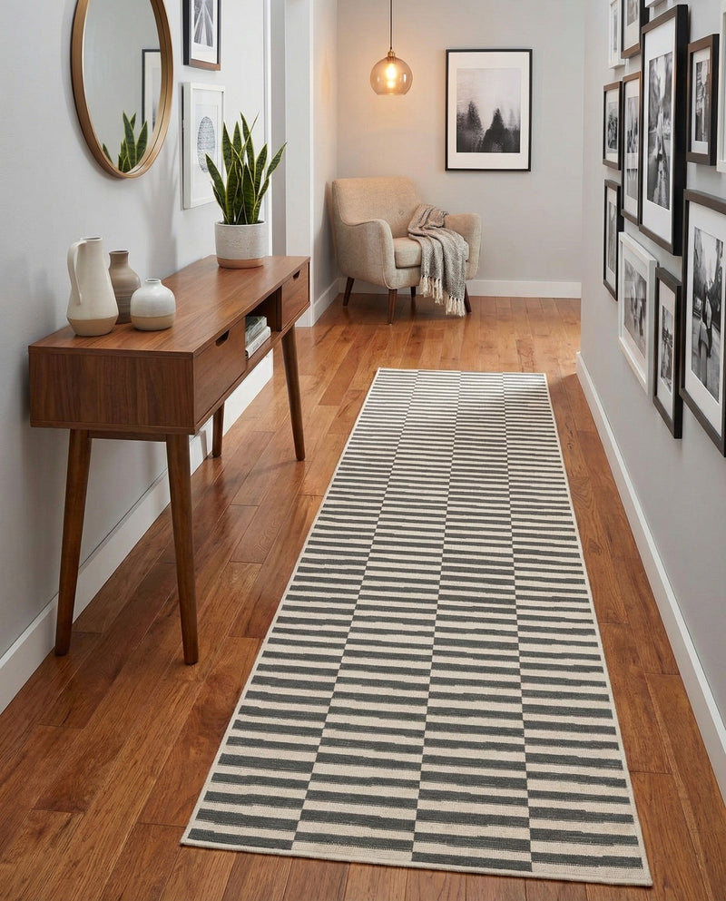 Soho Elegance Collection Area Rug -  Hudson (Dark Gray) Runner Dark Gray  lifestyle 54