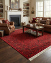 Samarkand Elegance Collection Area Rug -  Samanid Square Red  lifestyle 69