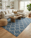 Savannah Pergola Collection Area Rug - Arbor (Navy Blue) Rectangle Navy Blue  lifestyle 10