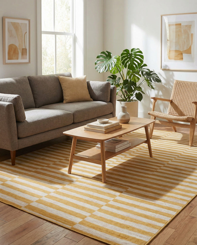 Soho Elegance Collection Area Rug -  Hudson (Yellow) Rectangle Yellow  lifestyle 20