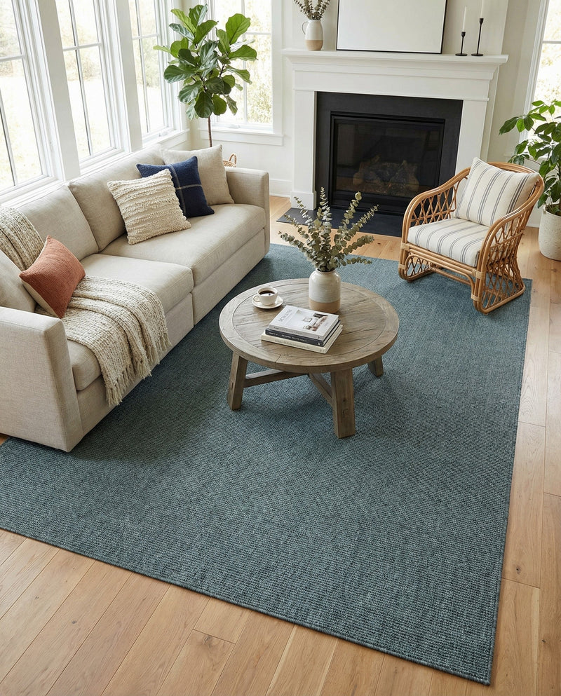 Seaside Serenity Collection Area Rug - Veranda (Teal) Rectangle Teal  lifestyle 24