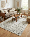 Mediterranean Lattice Collection Area Rug - Santorini (Ivory and Gray) Rectangle Ivory and Gray  lifestyle 13